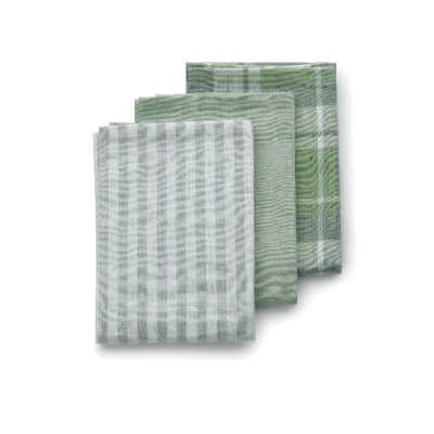 SET 3 TORCHONS PASADO VERT OLIVE 65X45