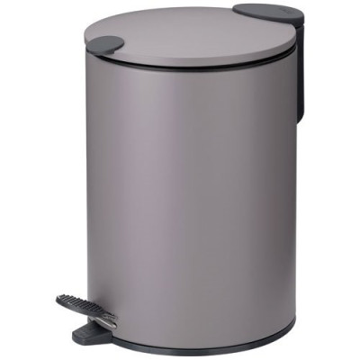 POUBELLE MATS 3L METAL GRIS CLAIR