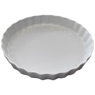 TOURTIERE 33CM PORCELAINE BLANCHE (Vendu par 8)