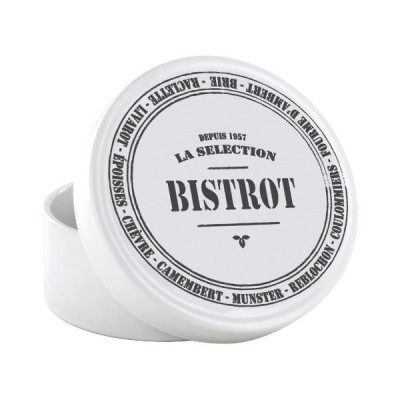 BOITE CAMEMBERT CERAMIQUE BLANC D.13CM