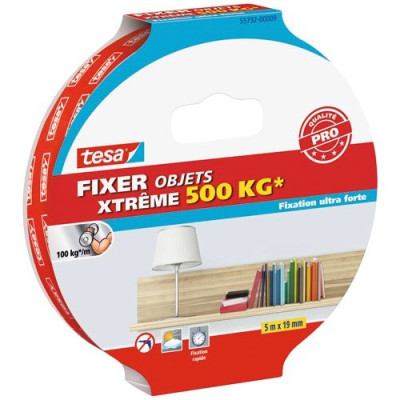 Fixer Objets - Double-Face Extrême 500kg 19mmx5ml