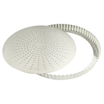TOURTIERE FER BLANC 28 PERFOREE FD MOB