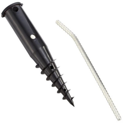 Douille en métal avec barre à visser pour séchoirs de jardin