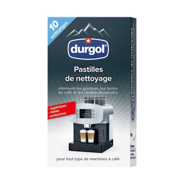 DURGOL - Pastille de nettoyage pour machine à café x 10