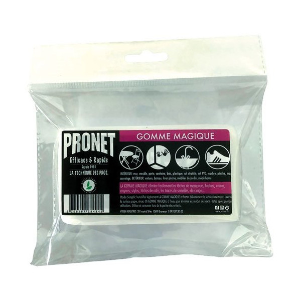 PRONET - Eponge magique gomme détachante