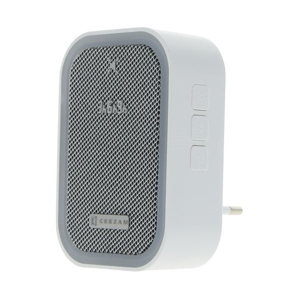 CEEZAM - Carillon sans fil plug + flash 18 mélodies 90DB 200M blanc