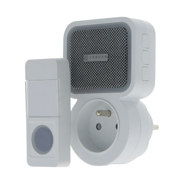 CEEZAM - Carillon sans fil set plug pass 38 mélodies 85DB 100m blanc