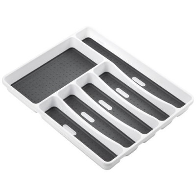 RANGE COUVERTS 6 CASES GRIS (Vendu par 1)