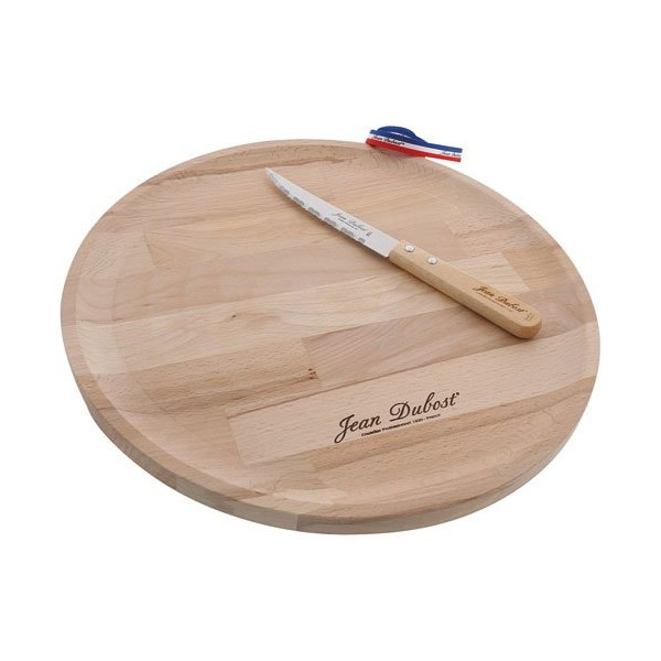 JEAN DUBOST - Plateau à pizza 33 cm + couteau - Les Couteaux à la Française