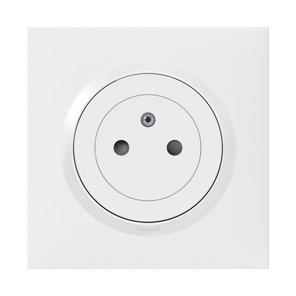LEGRAND - prise 2p+t surface blanc cpl griffe
