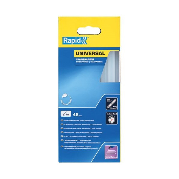 RAPID - Colle transparente 12mm x 48 sticks environ 880g