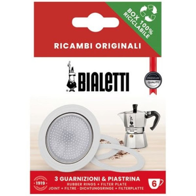 3 JOINTS + 1 FILTRE POUR CAFETIERE ITALIENNE - 0800034