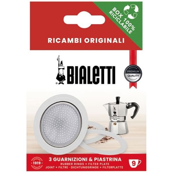 BIALETTI - Filtre + 3 joints pour cafetière italienne 9 tasses