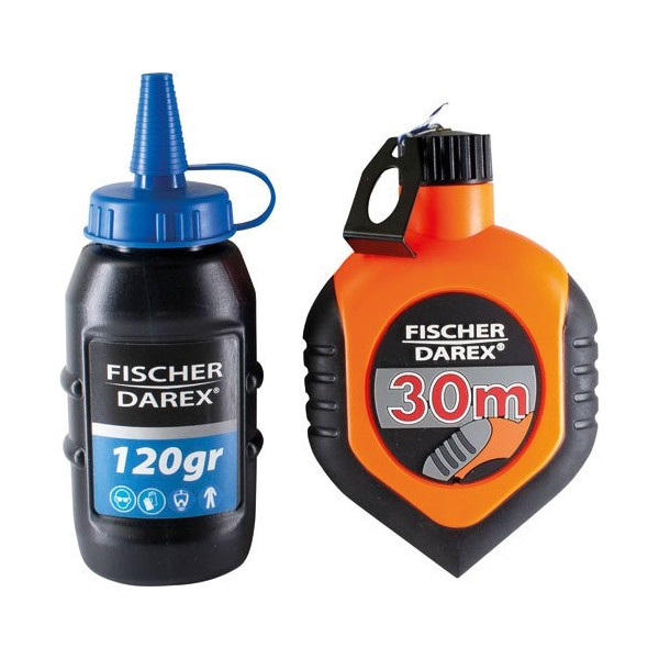 FISCHER DAREX - Cordeau à tracer 30m poudre bleue 120 grammes