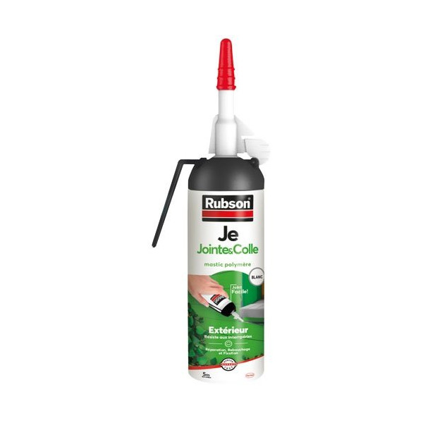 RUBSON - Mastic fixation je joint et colle blanc sans pistolet 100ml