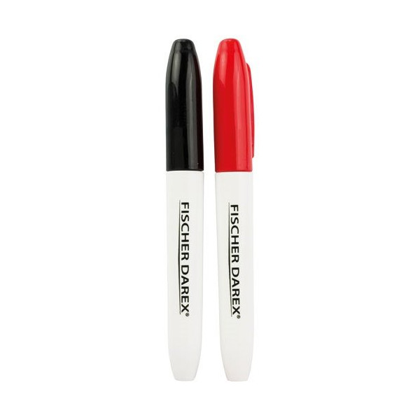 FISCHER DAREX - Marqueur lot de 2 rouge et noir