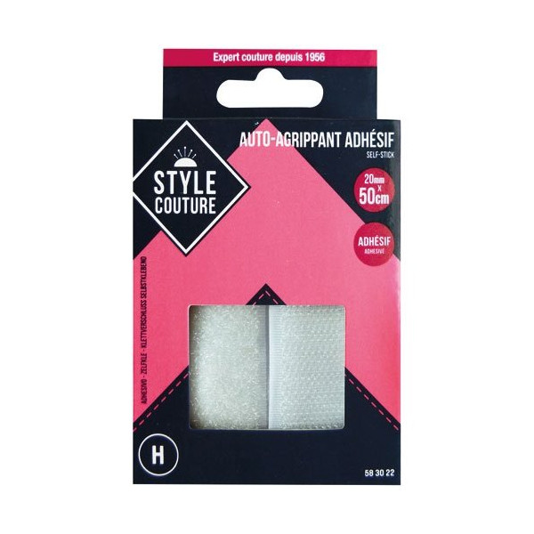 STYLE COUTURE - Autoagrip adhesif autocollant blanc