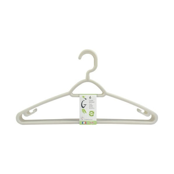 LAGUELLE - Cintre plastique avec crochet tournant x6