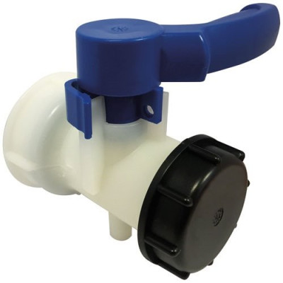 VANNE PLASTIQUE CUVE 1000L Ø60 (Vendu par 1)