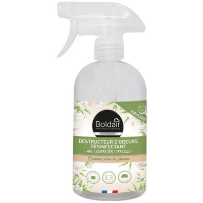 Boldair Destructeur d'Odeur Désinfectant Bambou Jasmin Vapo 500ml