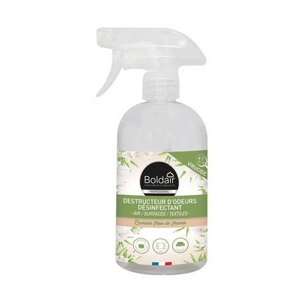 BOLDAIR - Boldair destructeur odeurs desinfectant bambou jasmin 500ml