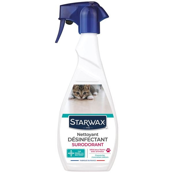 STARWAX - Nettoyant désinfectant surodorant animaux 500ml