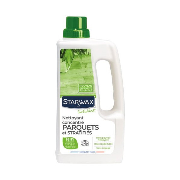 STARWAX SOLUVERT - Nettoyant concentré parquet et stratifié 1l ecocert Soluve