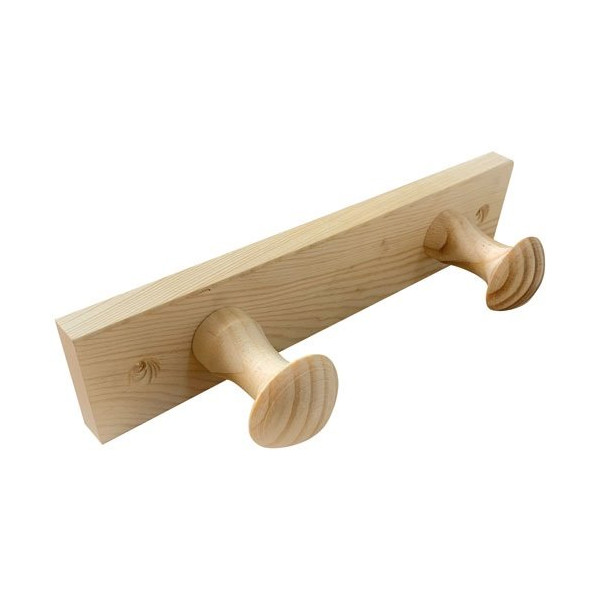 INOFIX - Porte-manteau bois de pin 2 têtes
