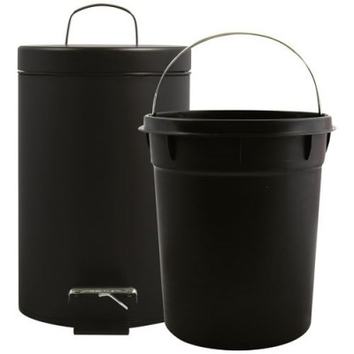 POUBELLE 3L NOIRE AVEC SEAU AMOVIBLE (Vendu par 1)