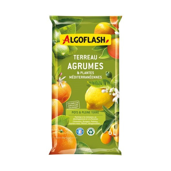 ALGOFLASH. - Terreau agrumes et plantes méditerranéennes 6l