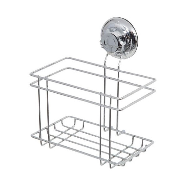 COMPACTOR - Porte flacons à ventouse métal chomé