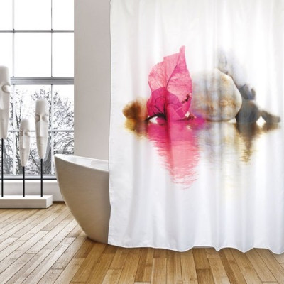 RIDEAU DOUCHE 180X200 POLYESTER BORNEO (Vendu par 1)