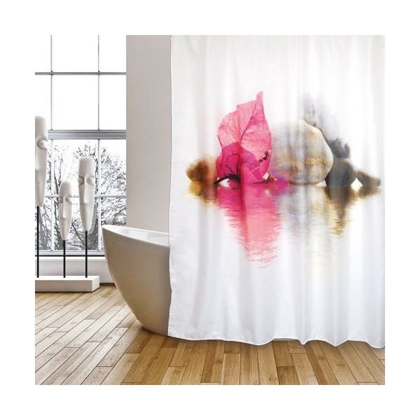 MSV - Rideau de douche poly 180x200cm Bornéo