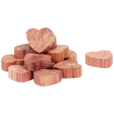 ANTIMITE COEURS EN CEDRE LOT DE 15