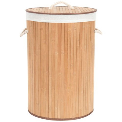 PANIER A LINGE ROND EN BAMBOU