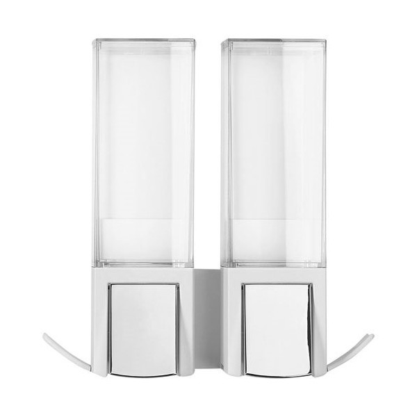 COMPACTOR - Double distributeur de savon mural blanc