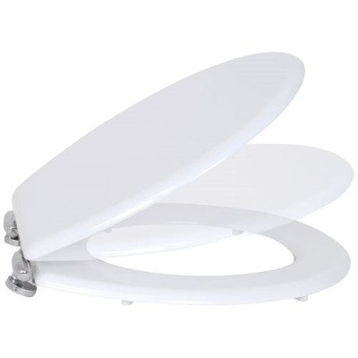 ABATTANT WC BLANC MDF FERMETURE LENTE (Vendu par 1)