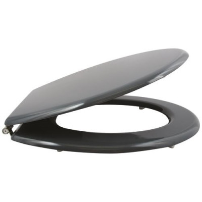 ABATTANT WC ANTHRACITE MDF CHARN.INOX (Vendu par 1)