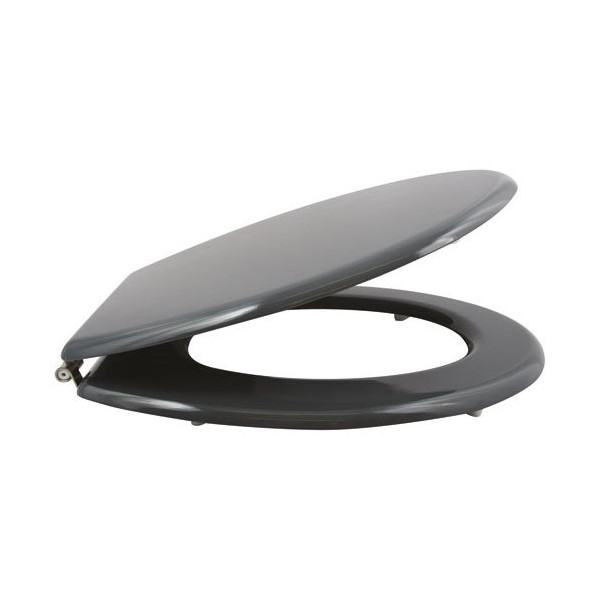 MSV - Abattant wc anthracite mdf charnières inox