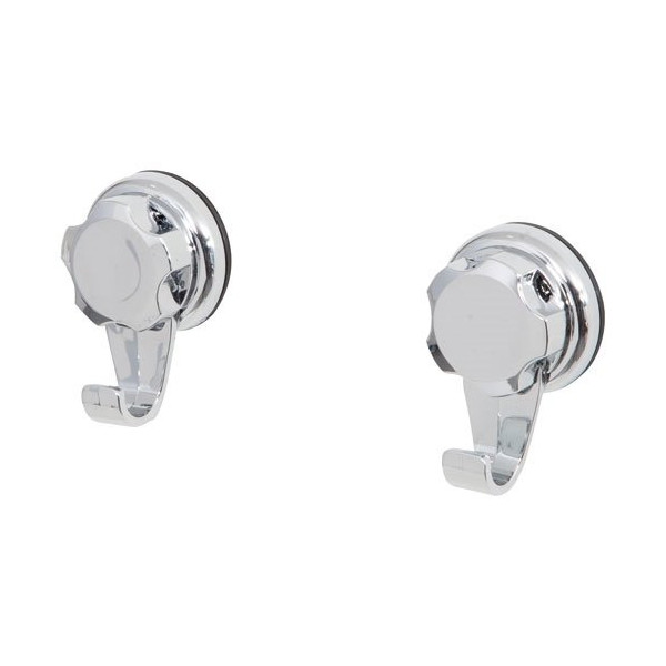 COMPACTOR - Petit crochet ventouse ABS lot de 2