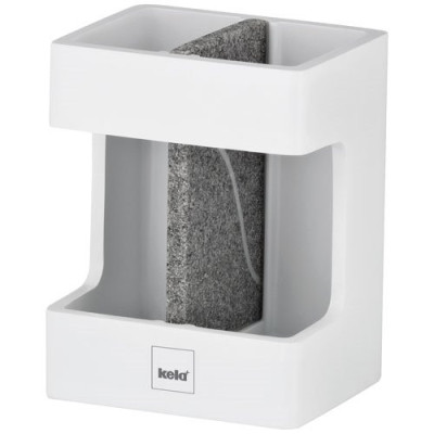 GOBELET BROSSE DENT CUBE BLANC PIERRE