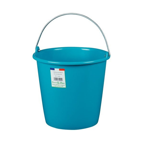 ALUMINIUM ET PLASTIQ - Seau gradué 28 cm / 10 L Bleu - Green Line