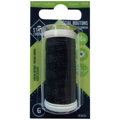 FIL POLYESTER NOIR 30M SPECIAL BOUTONS