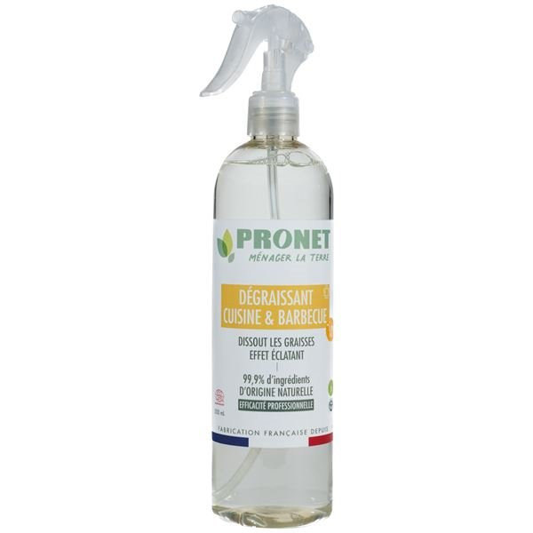 PRONET NATURE - Dégraissant cuisine barbecue Ecocert 500 ml