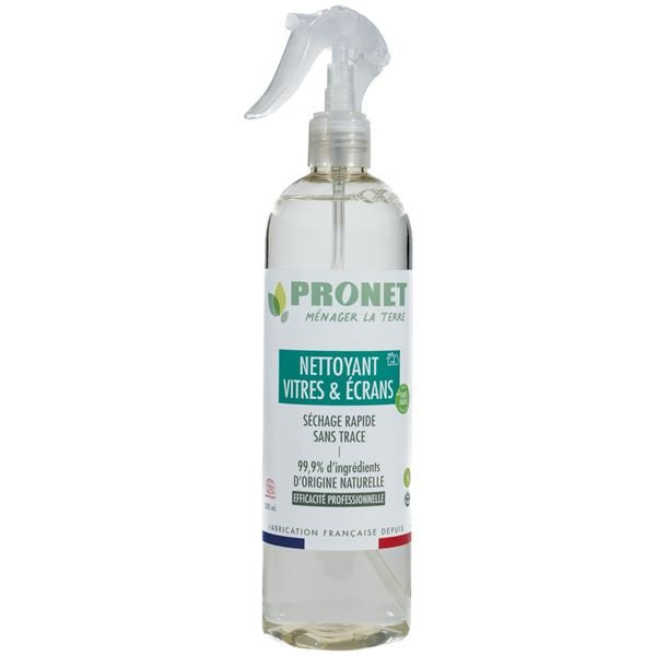PRONET NATURE - Nettoyant vitres écrans 500 ml