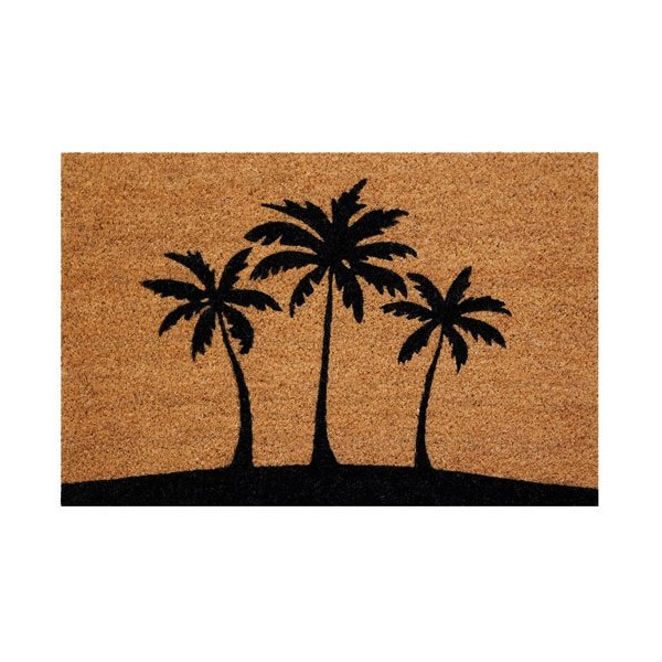 IDMAT - Tapis coco naturel/pvc 40x60cm épaisseur 15 mm palmiers