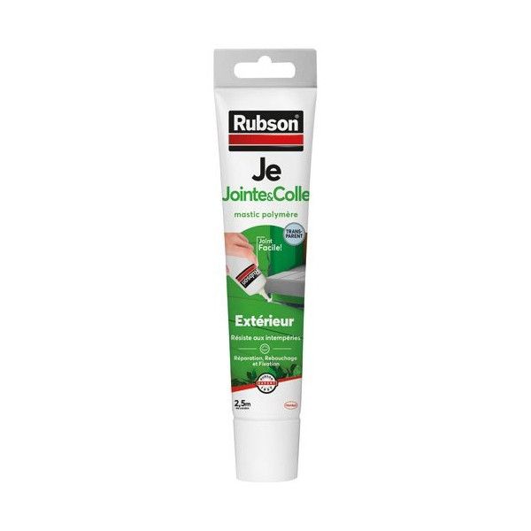 RUBSON - Mastic fixation je jointe et colle transparent tube 50ml