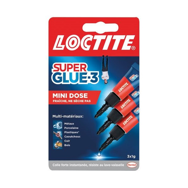LOCTITE - Super glue3 colle liquide lot 3 x1g