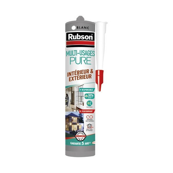 RUBSON - Mastic pure multi-usages blanc cartouche 280ml