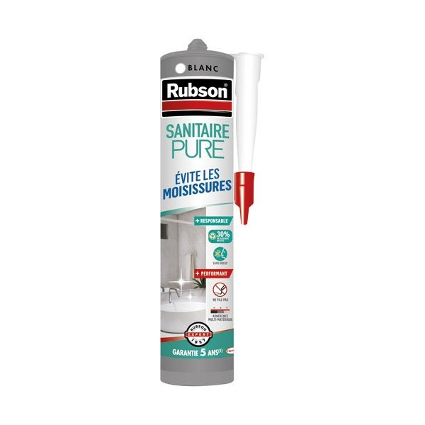 RUBSON - Mastic pure sanitaire blanc cartouche 280ml